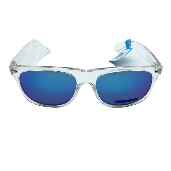 Dot Dash Kerfuffle Womens Sunglasses Crystal Clear / Light Blue Chrome Lens OS - Picture 3 of 5